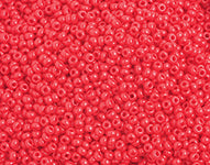 Seedbead Opaque Medium Red 10/0