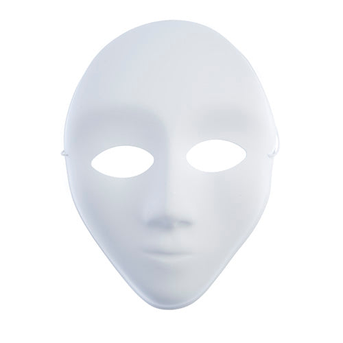 Mask Siena Plast.Wht W/Elastic